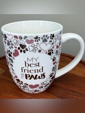 “My best friend has PAWS” 16 oz mug NWOT